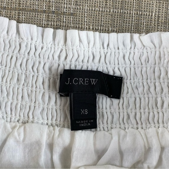 J. CREW Women’s White & Black Embroidered Gauzy BOHO Mini Skirt Sz XS - Picture 4 of 10
